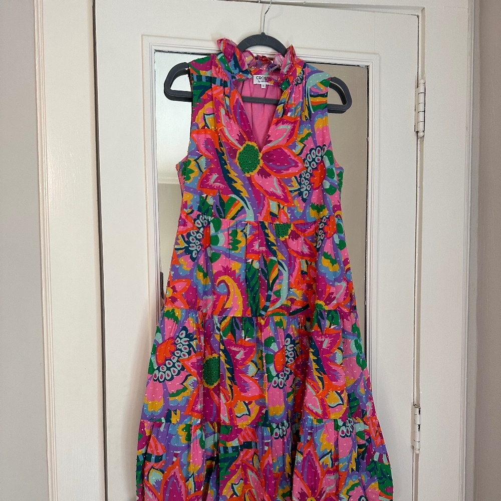 CROSBY by Mollie Burch printed tiered midi dress